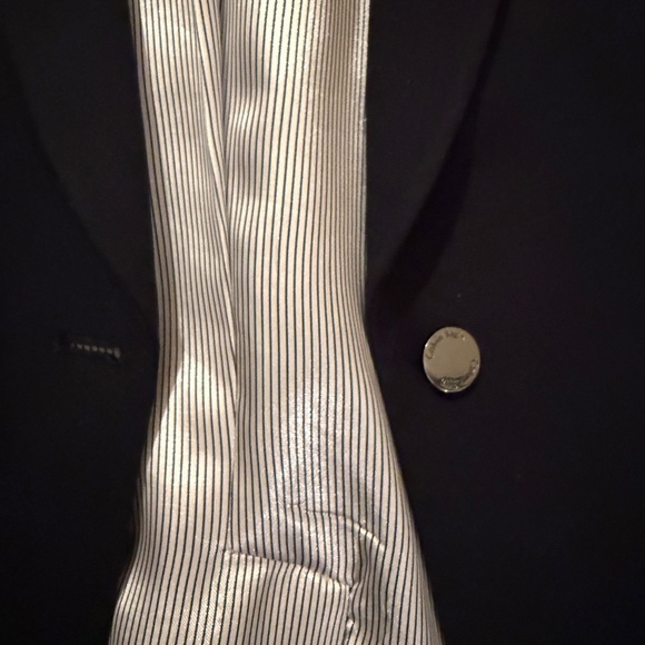 Calvin Klein Deep Navy Blazer Size 14 Single-Breasted - Picture 4 of 8